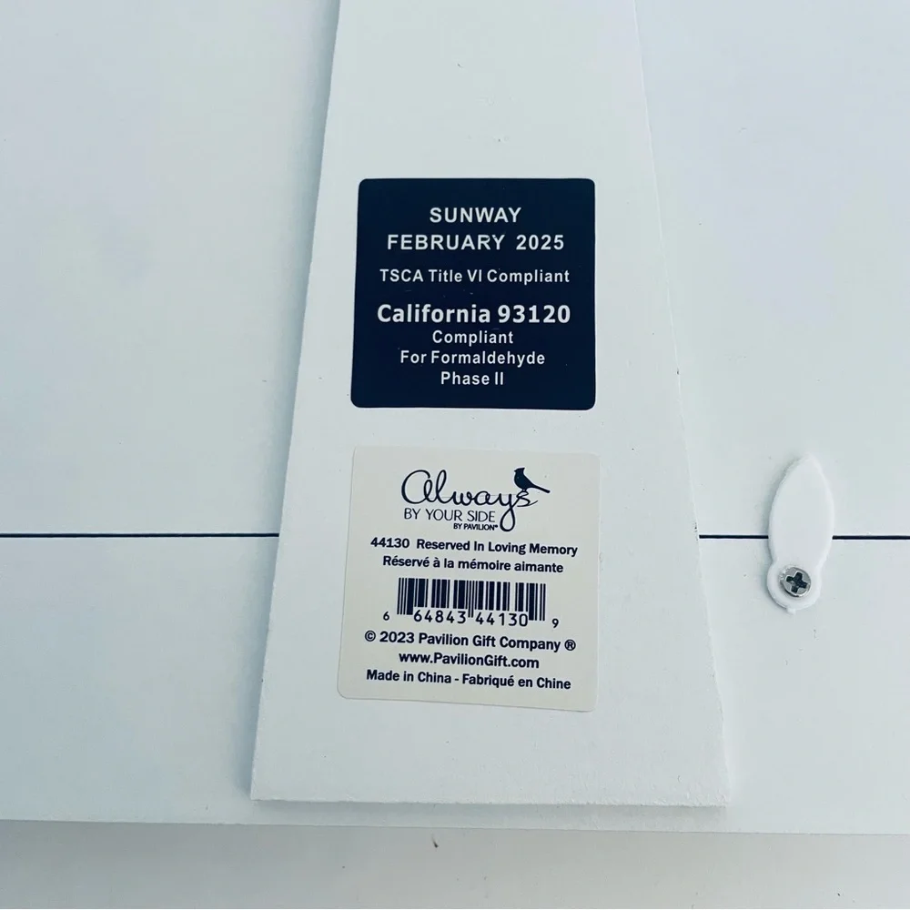 Pavilion gift company Reserved In Loving Memory Reserved Seat Photo Frame NWT